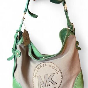 Retro Green Michael Kors Tote Bag